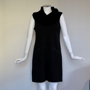 Calvin Klein Knit Cowl Little Black Dress